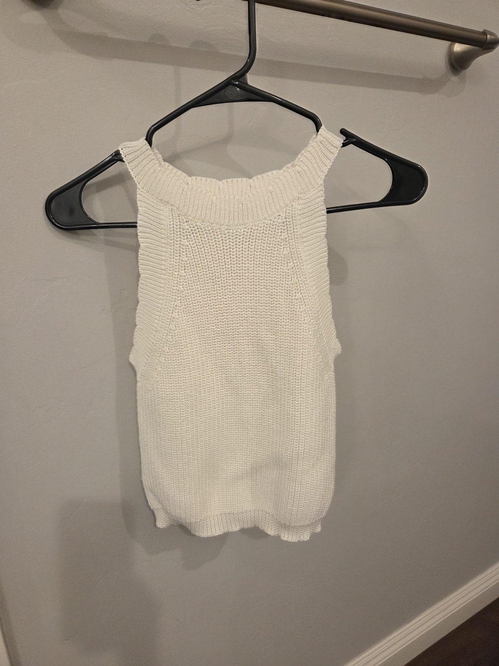 Altar'd State Cream Ribbed Knit Tank